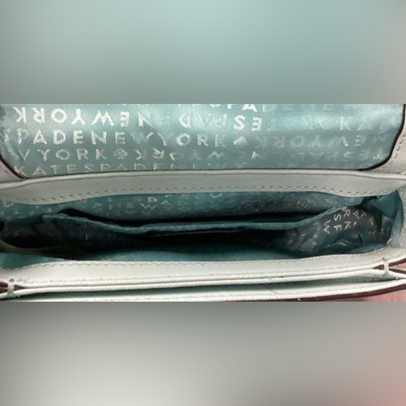 Kate Spade Laurel Way Flap Crossbody Cow Leather Purse Aqua Mint - Picture 5 of 8